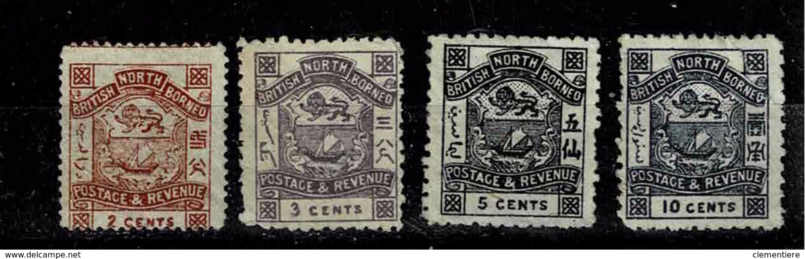 Bornéo Du Nord,  TP N° 36, 37, 39 Et 42 - North Borneo (...-1963)