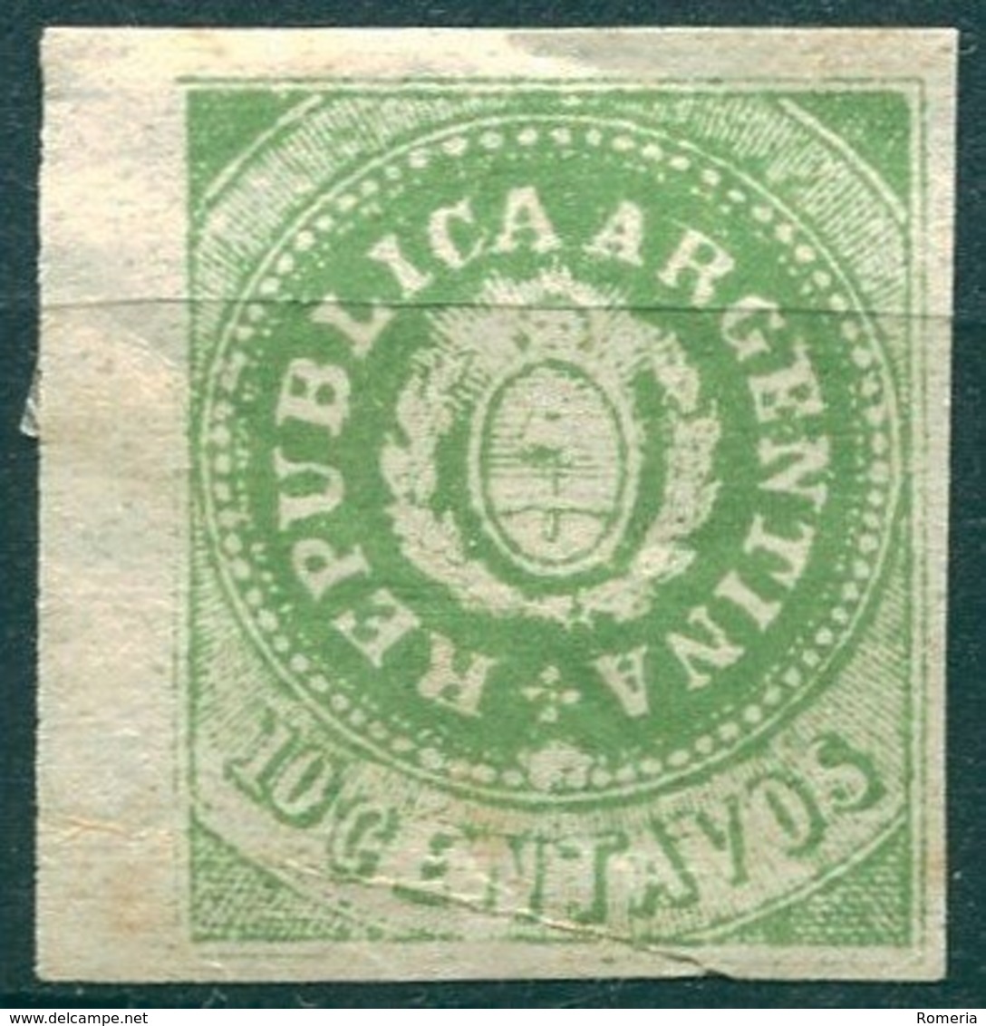Argentine - 1862/1864 - Yt 6c - République - Sans Accent Sur Le U De Republica- * Charnière - Unused Stamps