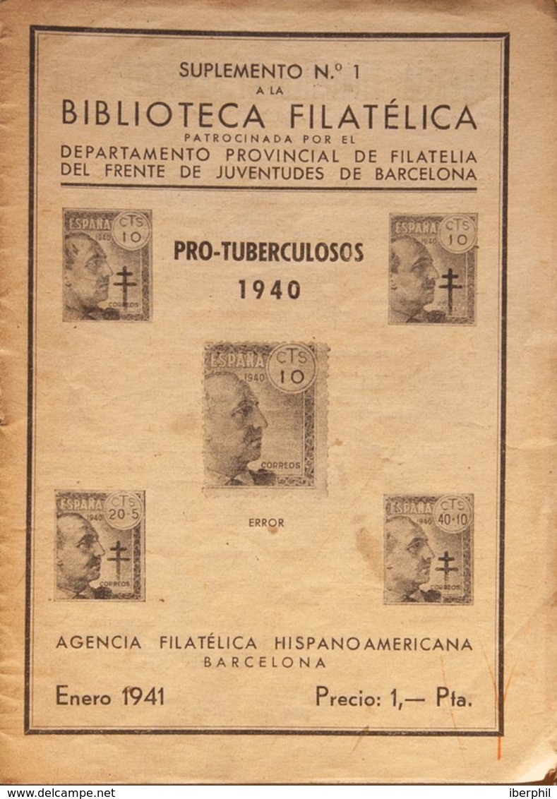 España. Bibliografía. (1941ca). Conjunto De Veinte Suplementos De La Revista BIBLIOTECA FILATELICA, Correspondientes A L - Otros & Sin Clasificación