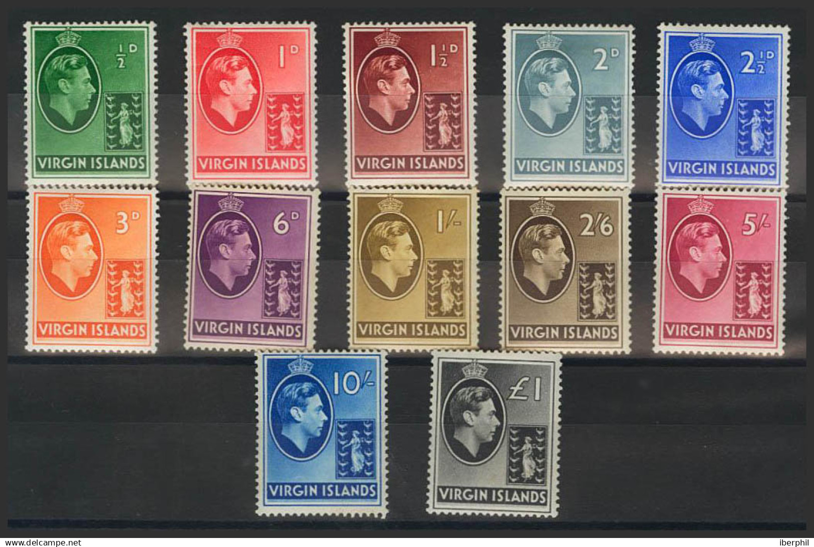 Vírgenes. MH *Yv 74/85. 1938. Serie Completa. MAGNIFICA. (SG110a/21 75£) Yvert 2010: 60 Euros. - British Virgin Islands