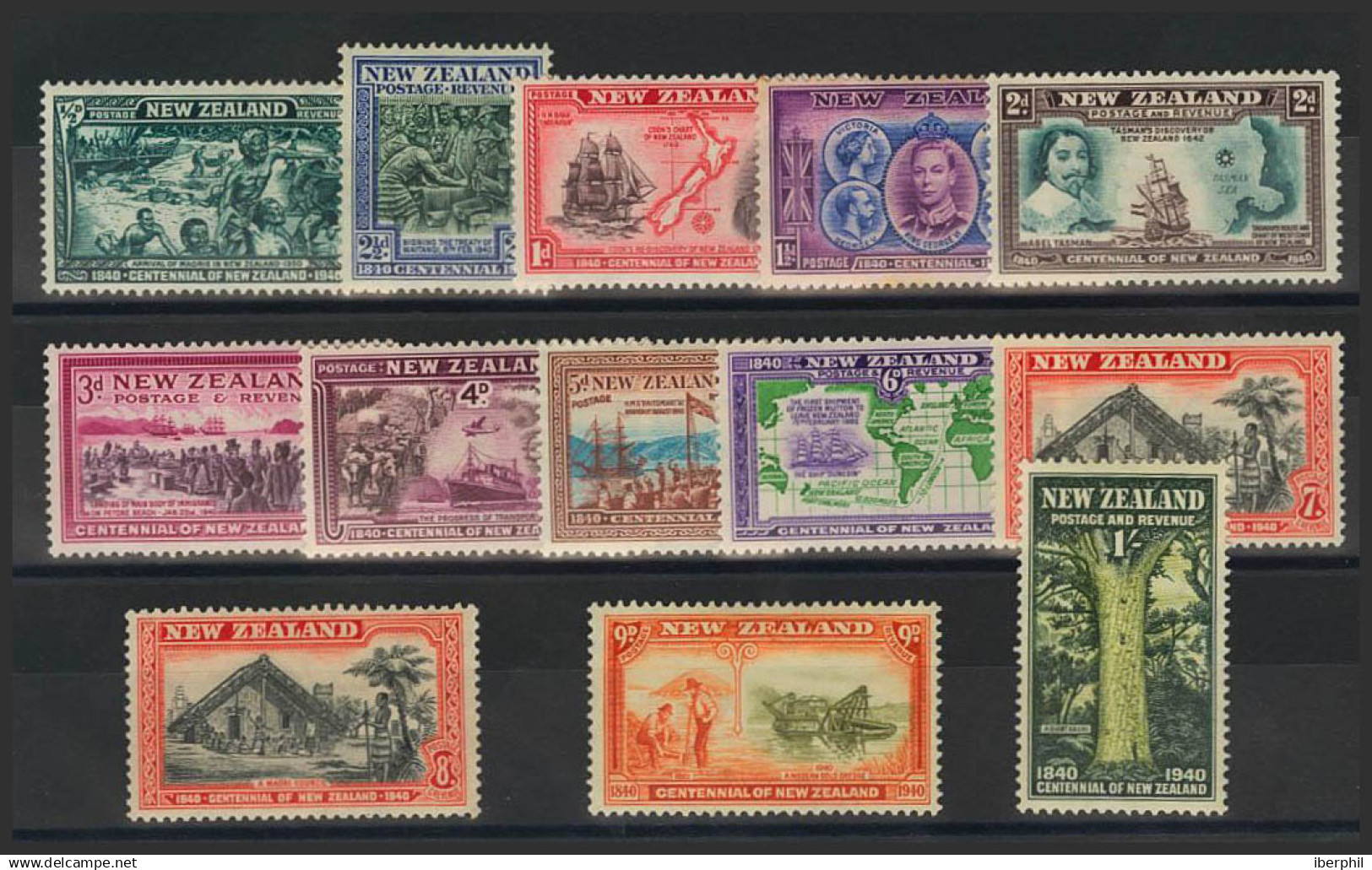 Nueva Zelanda. MH *Yv 243/55. 1940. Serie Completa. MAGNIFICA. (SG613/25 70£) Yvert 2008: 100 Euros. - Otros & Sin Clasificación