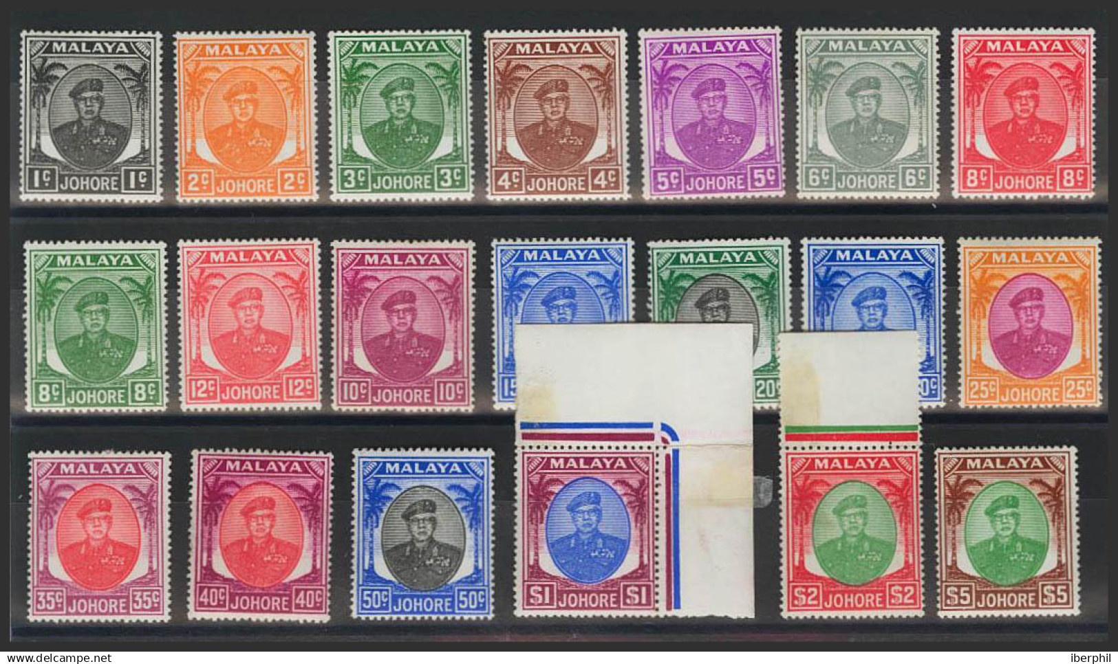 Malasia-Johore. MNH/MH **/*Yv . 1949. Serie Completa, A Falta Del Valor De 30 Cts. MAGNIFICA. (SG133/47 157£) Yvert 2008 - Johore