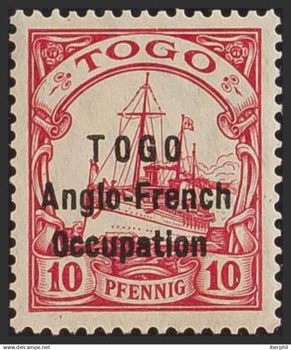 Togo. MH *Yv 56. 1915. 10 P Rojo. MANIFICO Y RARO. (Mi18 300 Euros). Firmado BOTHE BPP. - Togo (1960-...)