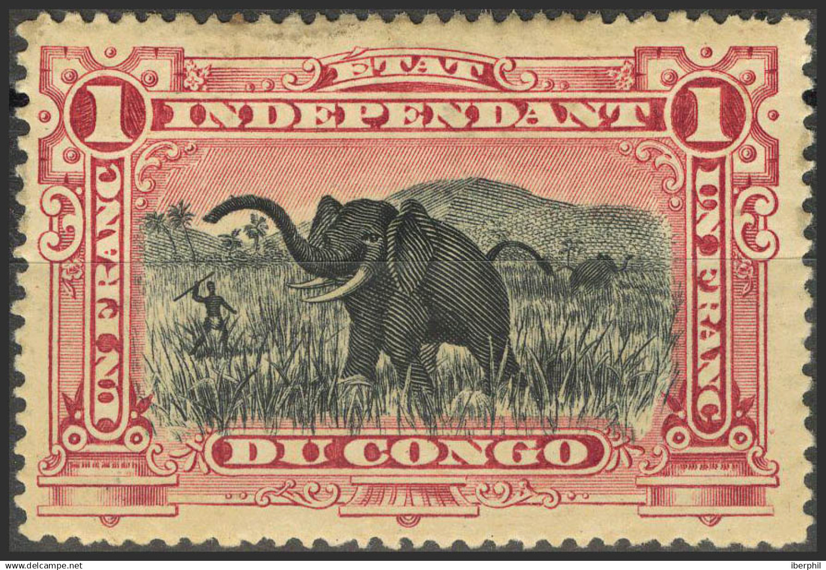 Congo Belga. MH *Yv 26. 1894. 1 Fr Carmín. BONITO. Yvert 2013: 300 Euros. - Otros & Sin Clasificación