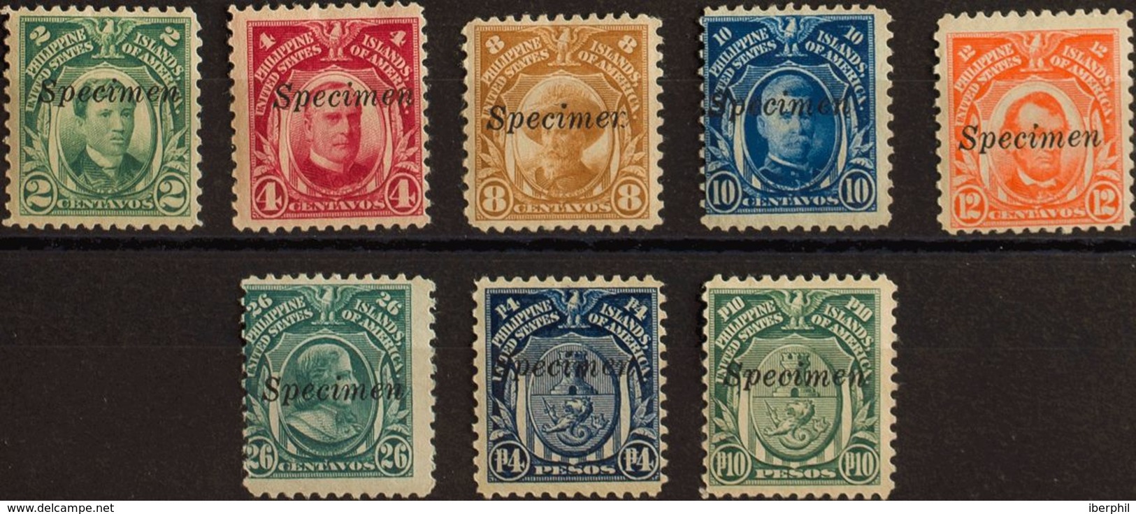 Filipinas, Intervención Norteamericana. MH *. 1925. 2 Ctvos, 4 Ctvos, 8 Ctvos, 10 Ctvos, 12 Ctvos, 26 Ctvos, 4 Pesos Y 1 - Filipinas