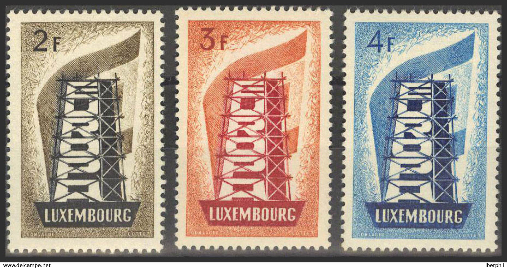 Luxemburgo. MH *Yv 514/16. 1956. Serie Completa. MAGNIFICA. Yvert 2012: 175 Euros. - Otros & Sin Clasificación