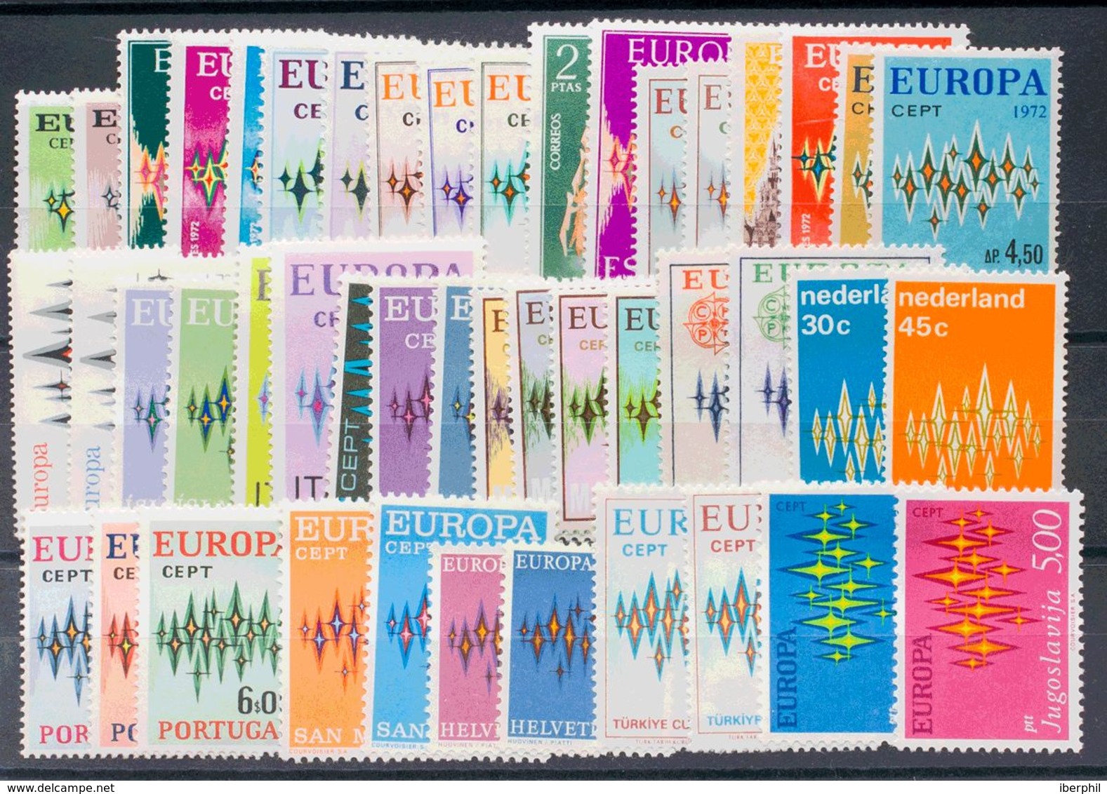 Tema Europa. MNH **Yv . 1972. Año Completo 1972 (cuarenta Y Seis Valores). MAGNIFICO. Yvert 2016: 257 Euros. - Autres & Non Classés