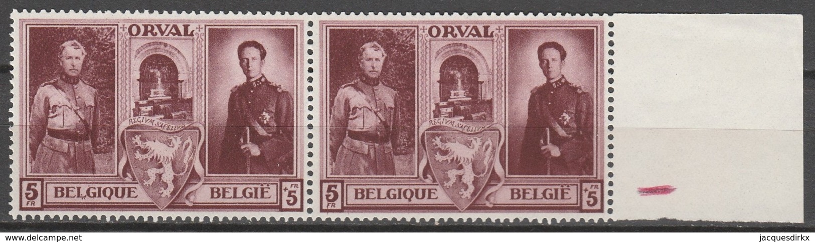 Belgie  .   OBP  .    518-V1  Paar      .    **    .  Postfris  .   /   .  Neuf SANS Charniere - Unused Stamps