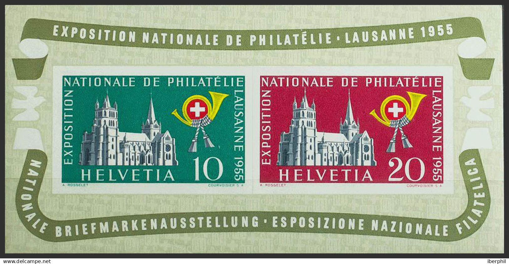 Suiza, Hoja Bloque. MNH **Yv 15. 1955. Hoja Bloque. MAGNIFICA. Yvert 2013: 100 Euros. - Otros & Sin Clasificación