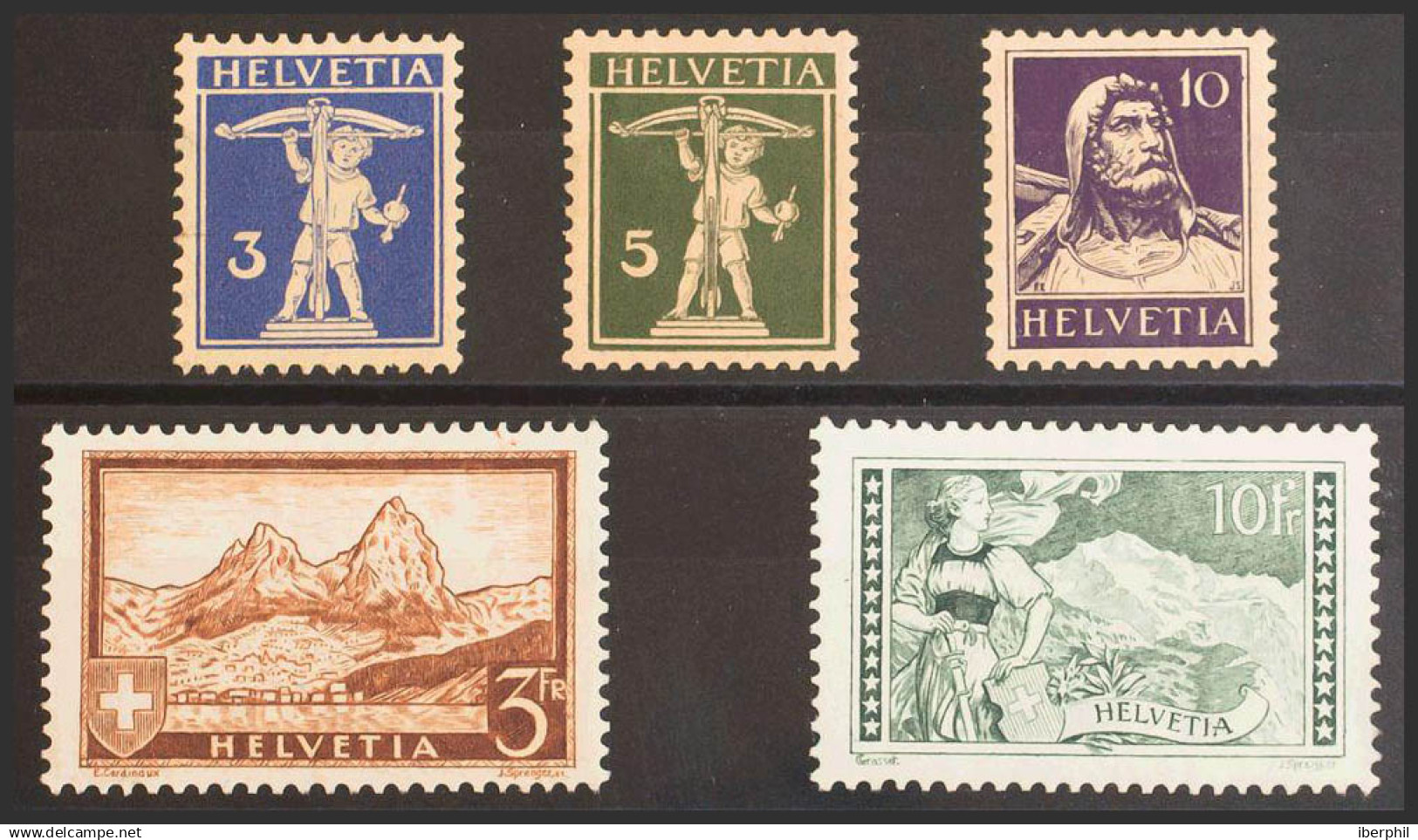 Suiza. MH *Yv 241/45. 1930. Serie Completa. MAGNIFICA. Yvert 2013: 335 Euros. - Otros & Sin Clasificación