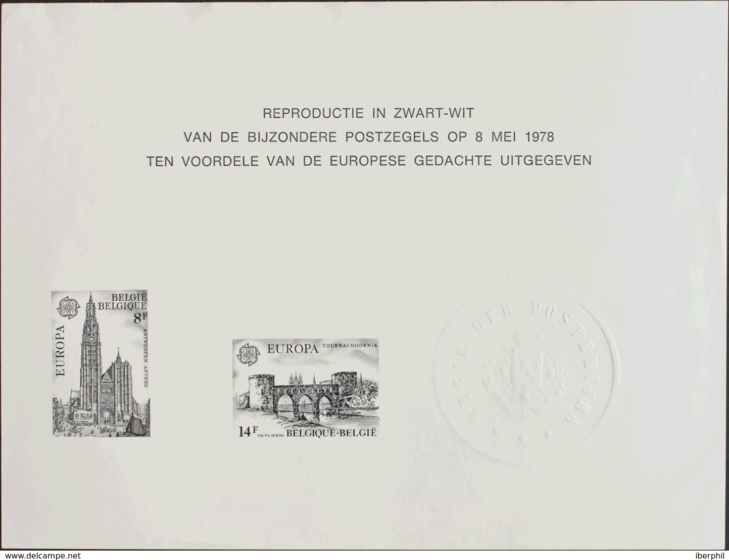 Bélgica. (*)Yv 1886/87. 1978. Serie Completa. HOJITA MINISTERIAL. MAGNIFICA. (COB 1891/92, 175 Euros) - Otros & Sin Clasificación