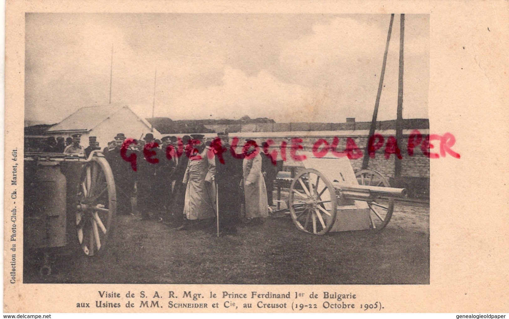 71 - LE CREUSOT - VISITE DE MGR LE PRINCE FERDINAND 1 ER DE BULGARIE AUX USINES SCHNEIDER1905 - Le Creusot