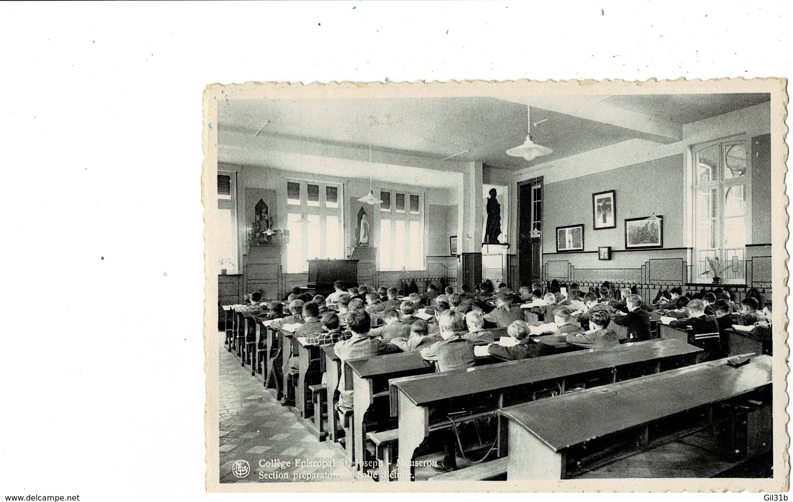 Collège Episcopal St.Joseph -Mouscron. Section Préparatoire.  Salle D'étude. - Mouscron - Moeskroen