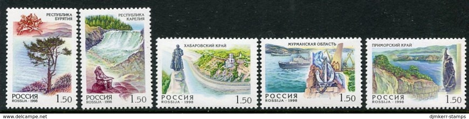 RUSSIA 1998 Districts Of Russia II, MNH / **  .  Michel 682-86 - Ungebraucht