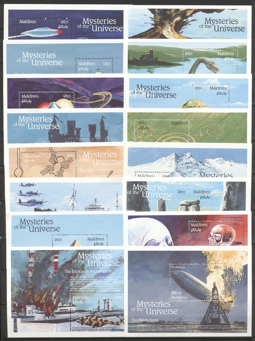 Maldives 1992 - MNH - Folklore / Fables, Pyramid, Space, UFO, Zeppelin (255421) - Altri & Non Classificati