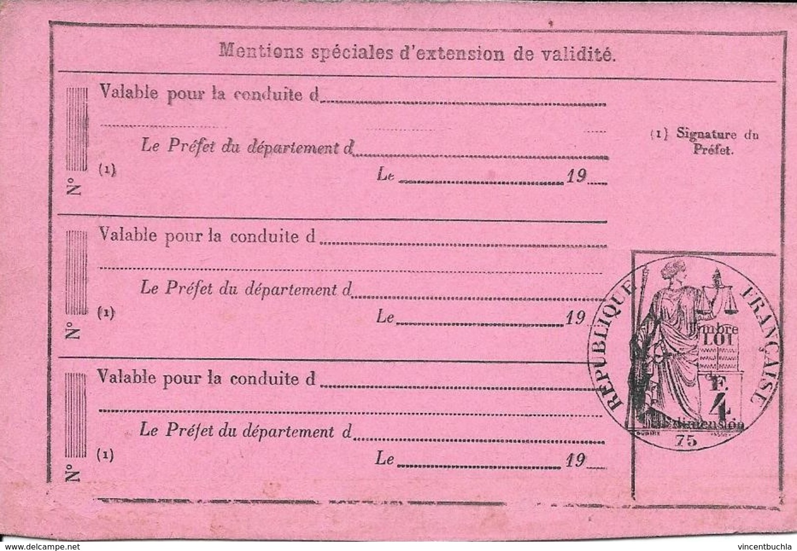 Permis De Conduire 1938 Paris XVème Avec Son Annexe En Parfait état - Autres & Non Classés