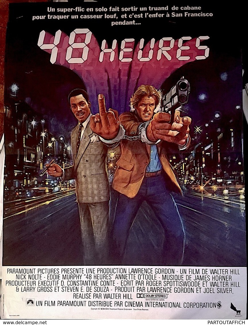 Aff Ciné Orig 48 HEURES 86 40X60 Walter Hill Eddy Murphy Nick Nolte - Plakate & Poster