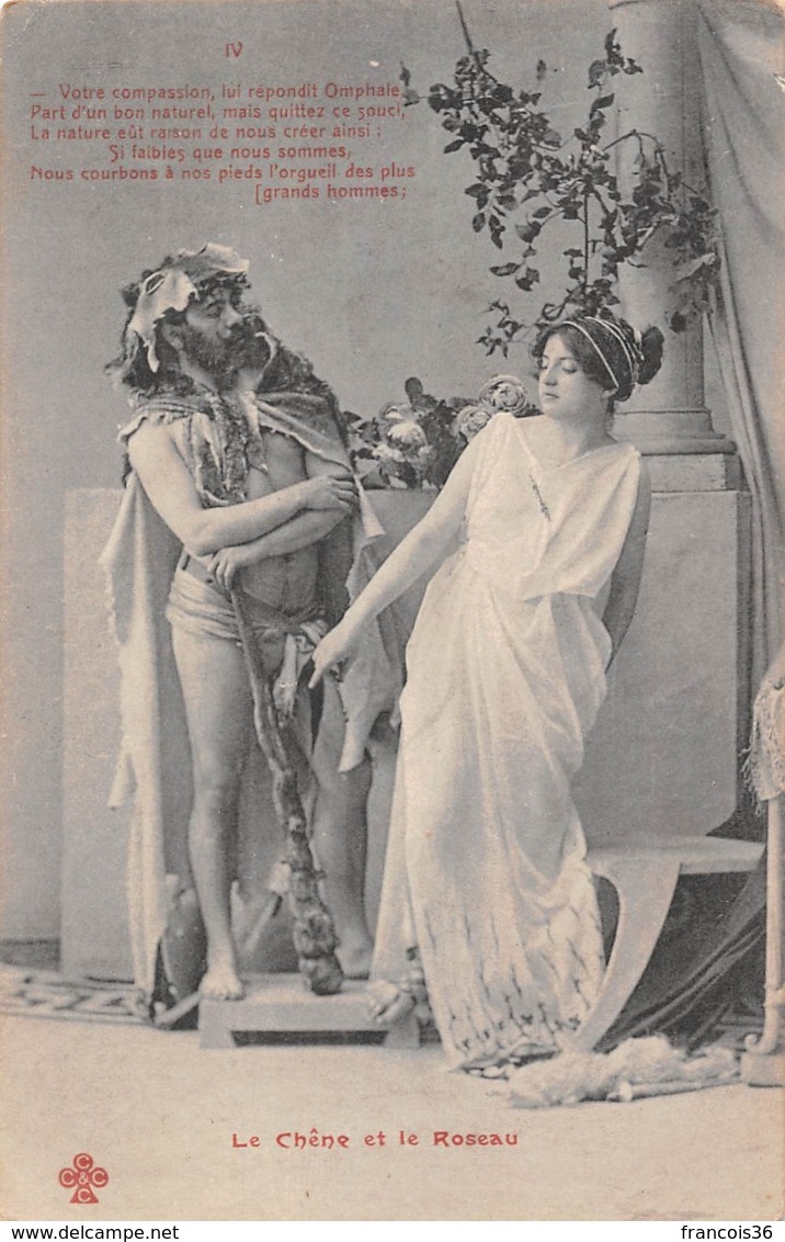 Carte CPA Fantaisie - Théâtre - Le Chêne Et Le Roseau - Omphale - 1905 - Teatro