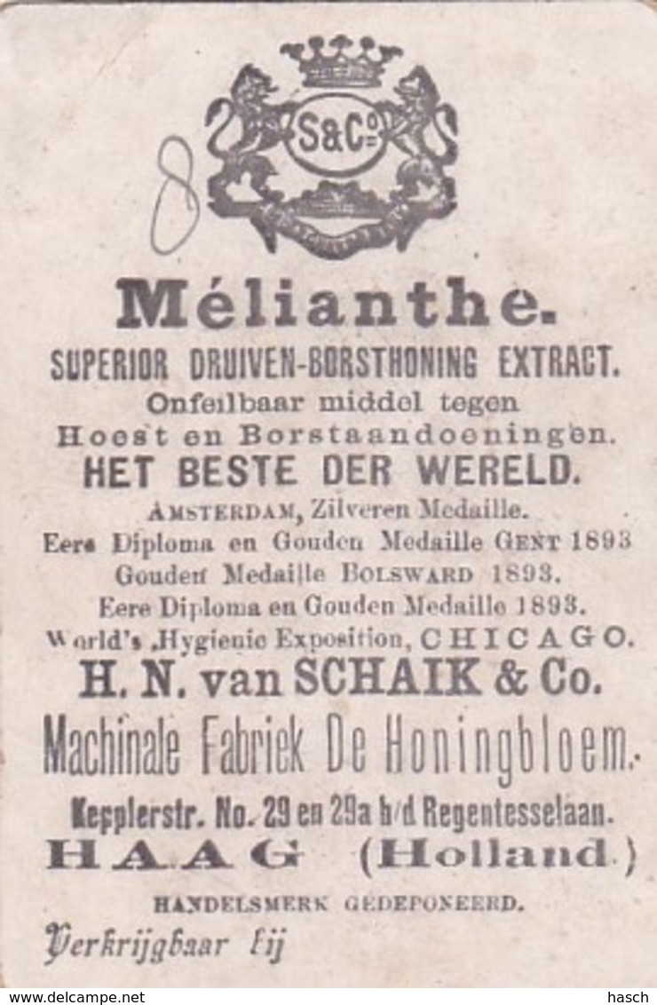 193772H. N. Van Schaik &amp  Co. Machinale Fabriek De Honingbloem (Hoest En Borst Aandoeningen) Amsterdam, Zilveren Meda - Andere & Zonder Classificatie