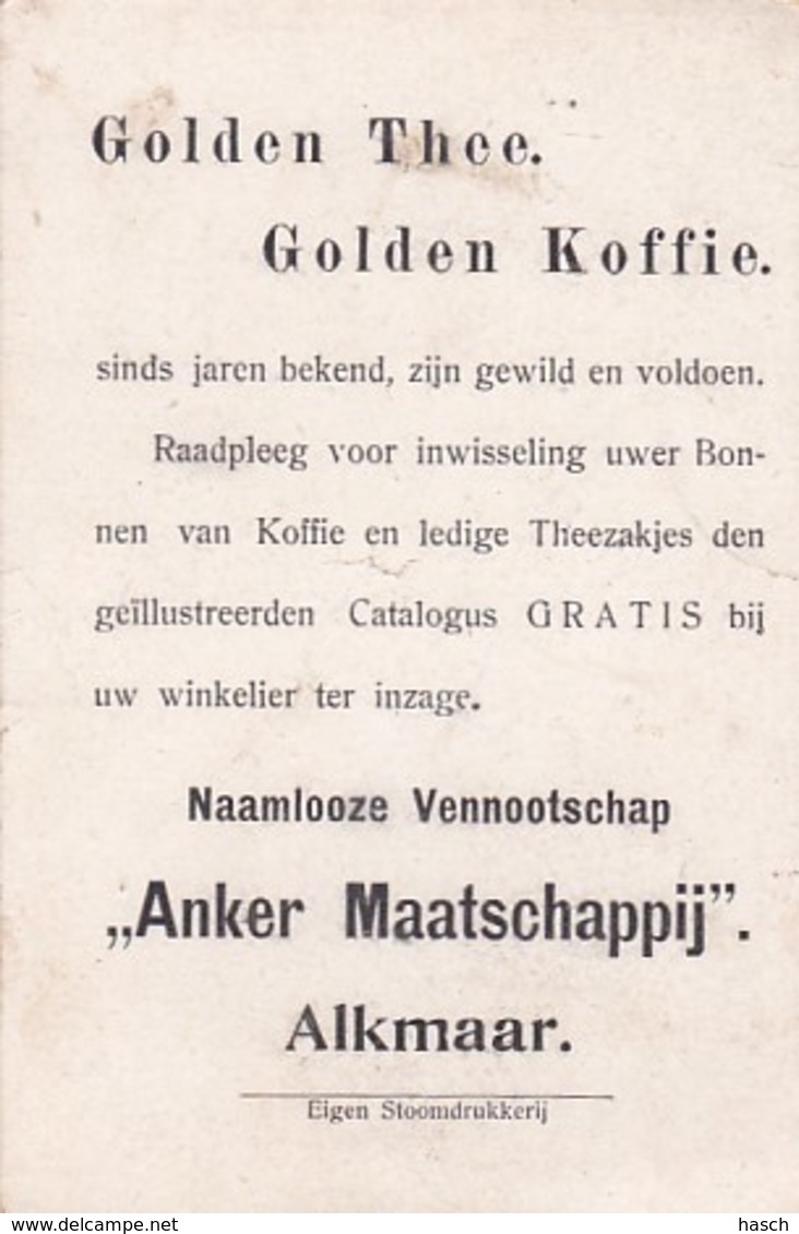 1937100Golden Thee. Golden Koffie. ,,Anker Maatschappij  Alkmaar (Eigen Stoomdrukkerij)         Zigeuners - Andere & Zonder Classificatie