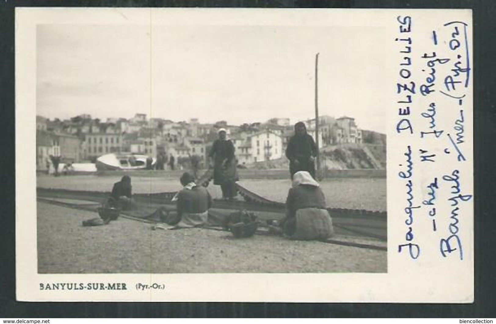 Pyrénées Orientales , Banyuls Sur Mer ,femmes Racommodant Les Filets De Pêche - Banyuls Sur Mer