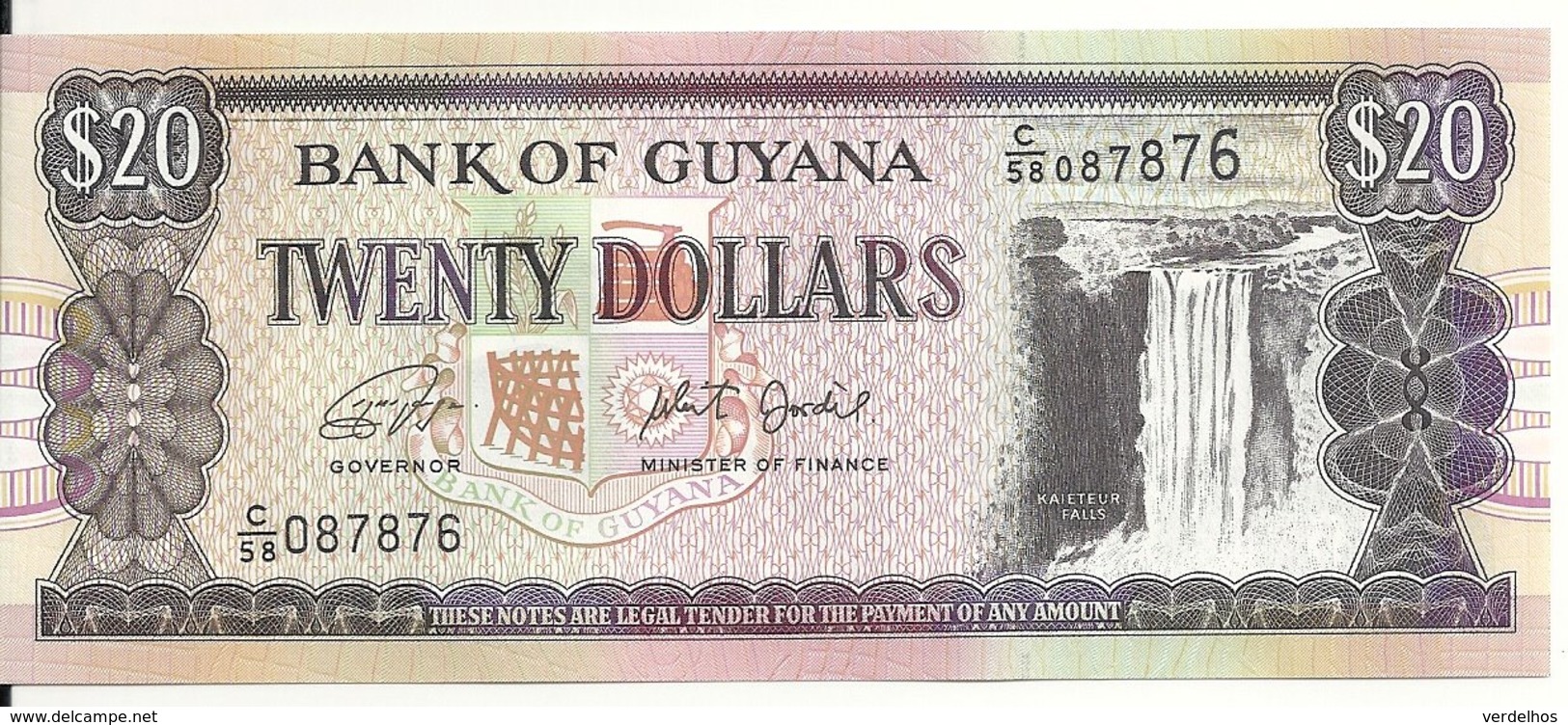 GUYANE 20 DOLLARS ND2018 UNC P 30 F - Guyana