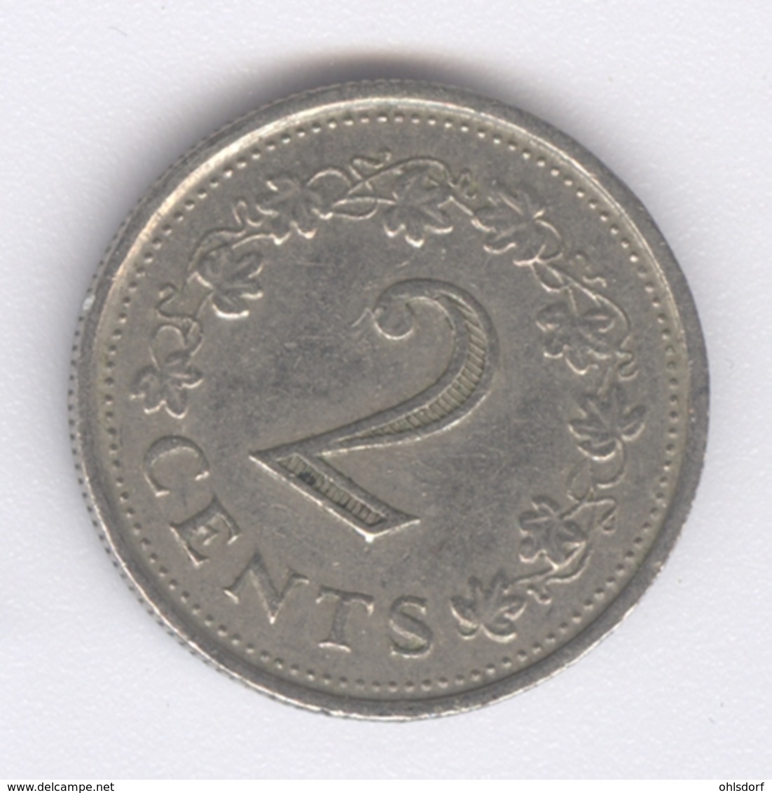 MALTA 1972: 2 Cents, KM 9 - Malta