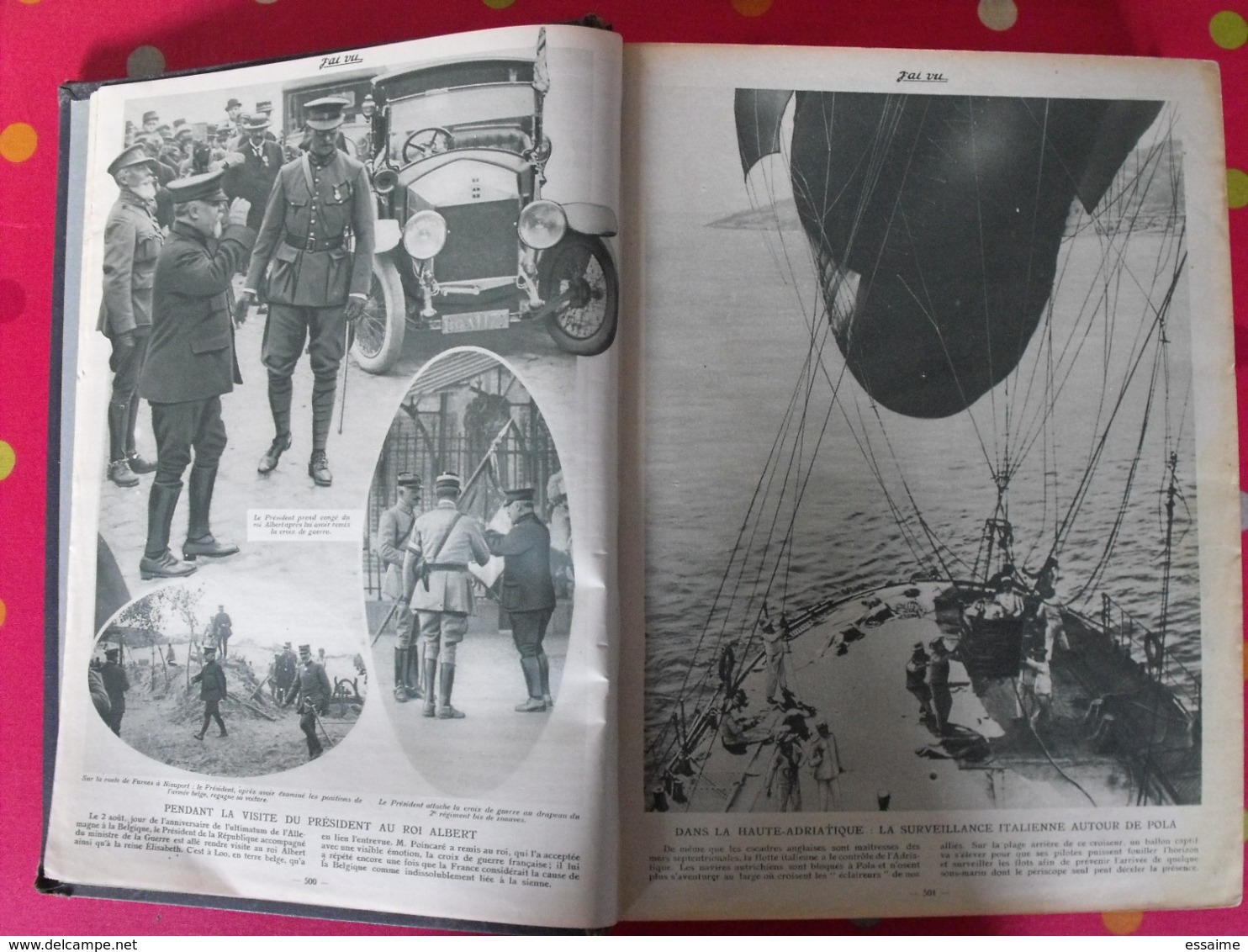 J'ai Vu... 1915/16. 51 Numéros. L'actualité De L'époque Très Illustrée Pendant La Guerre 14-18. Recueil, Reliure. - Guerre 1914-18