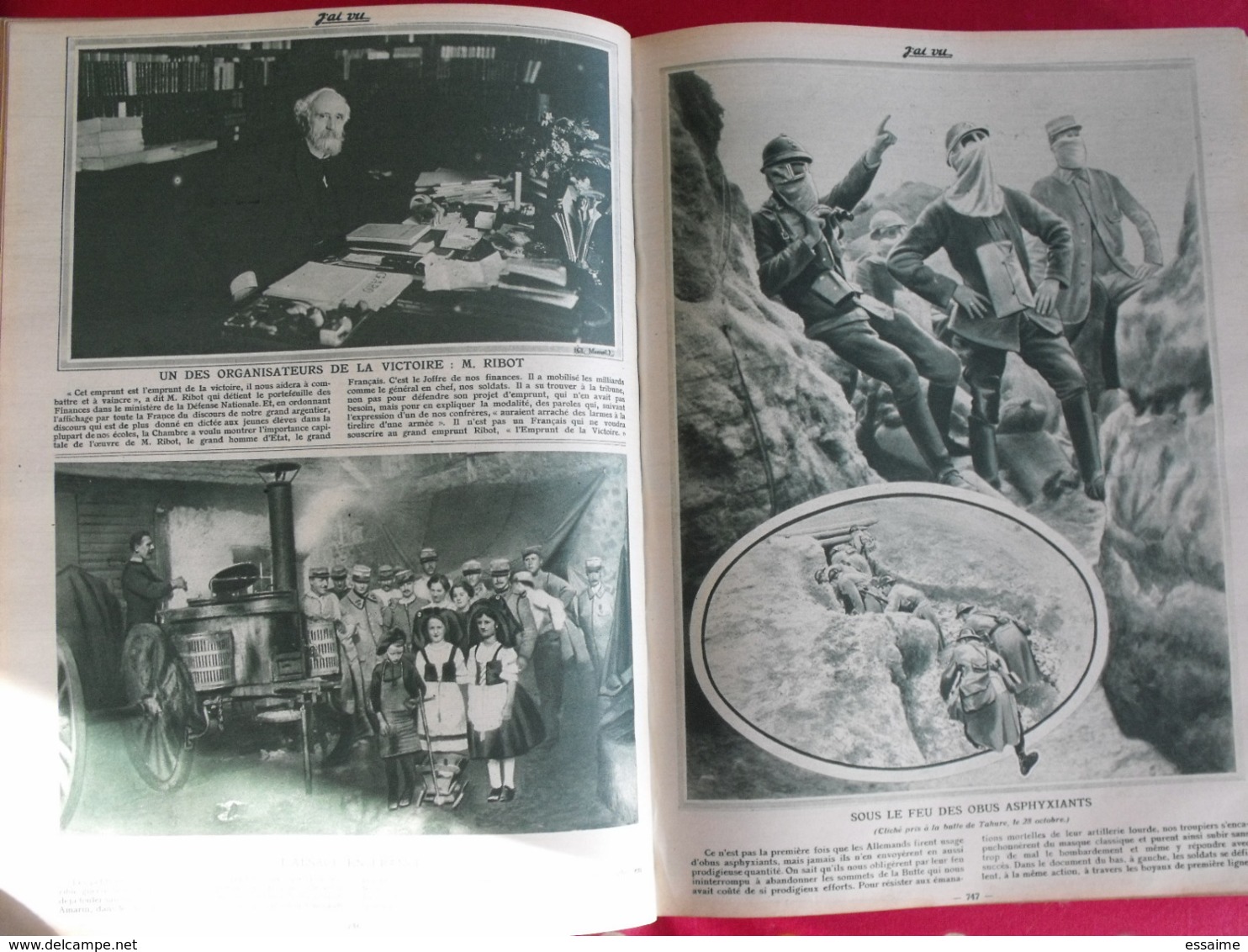 j'ai vu... 1915/16. 51 numéros. l'actualité de l'époque très illustrée pendant la guerre 14-18. recueil, reliure.