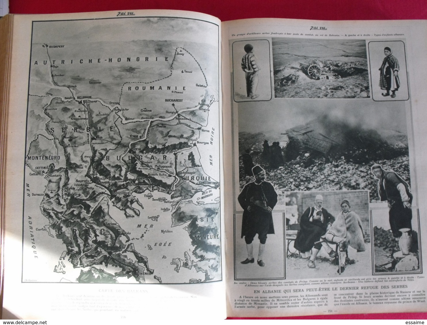 j'ai vu... 1915/16. 51 numéros. l'actualité de l'époque très illustrée pendant la guerre 14-18. recueil, reliure.