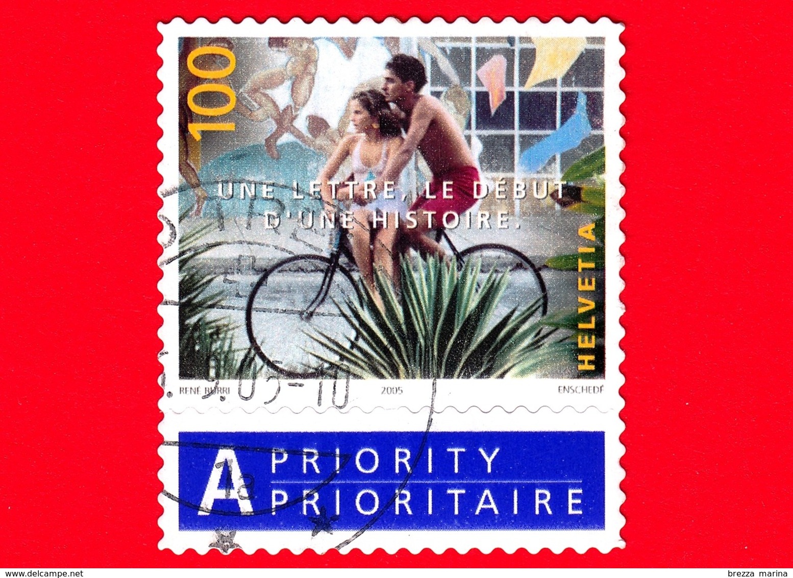 SVIZZERA - Usato - 2005 - Auguri - 'Una Lettera, L'inizio Di Una Storia' - Amore Vero - 100 - Used Stamps