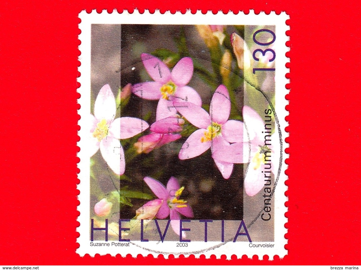 SVIZZERA - Usato - 2003 - Piante Medicinali - (Centaurium Minus) - 130 - Usati