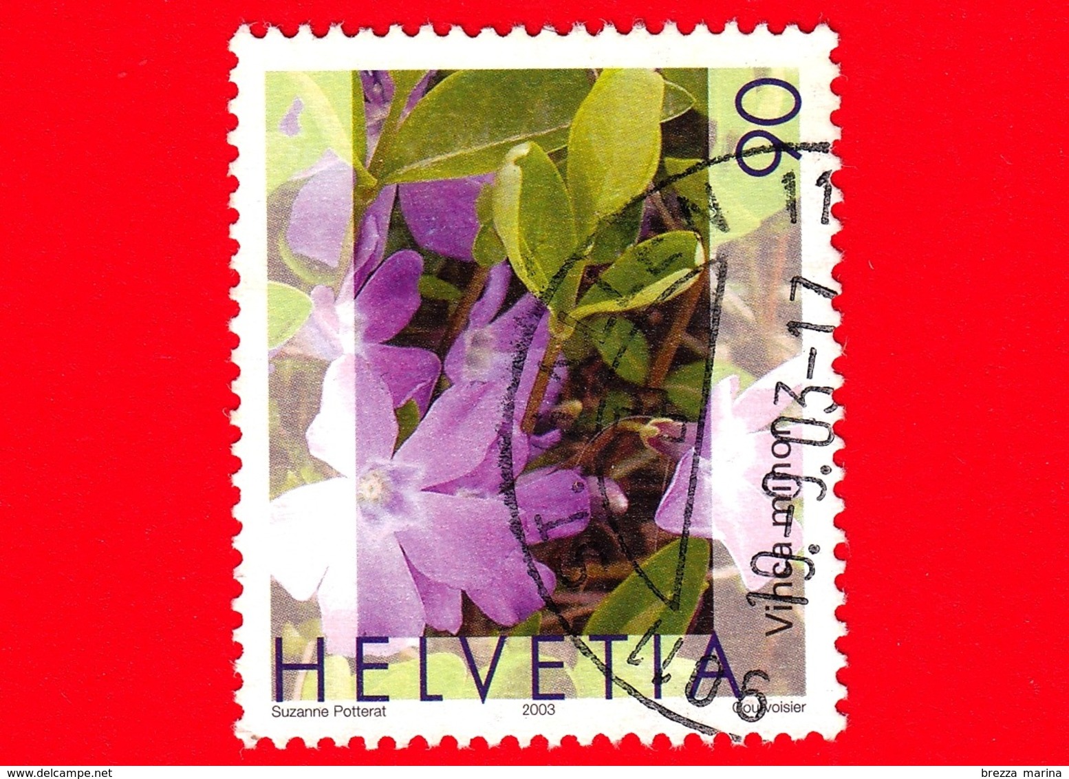 SVIZZERA - HELVETIA - Usato - 2003 - Piante Medicinali - (Vinca Minor) - 90 - Usati