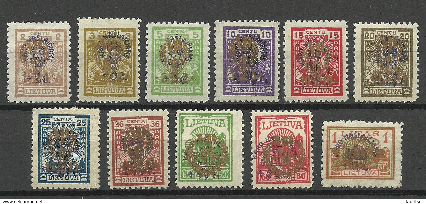 LITAUEN Lithuania 1926 Michel 257 - 267 */** - Lituanie