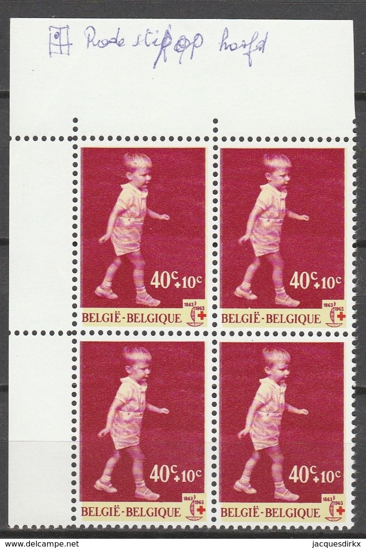 Belgie  .   OBP  .    1262-V1    Blok Van 4  .    **    .  Postfris  .   /   .  Neuf SANS Charniere - Unused Stamps