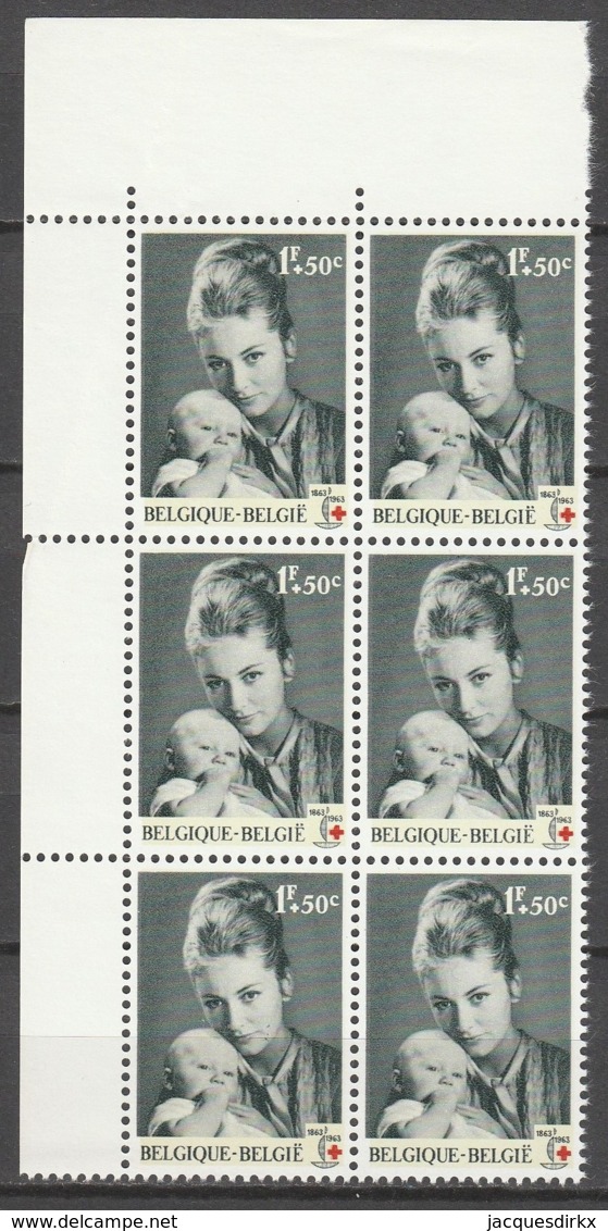 Belgie  .   OBP  .    1263-V1    Blok Van 6  .    **    .  Postfris  .   /   .  Neuf SANS Charniere - Unused Stamps