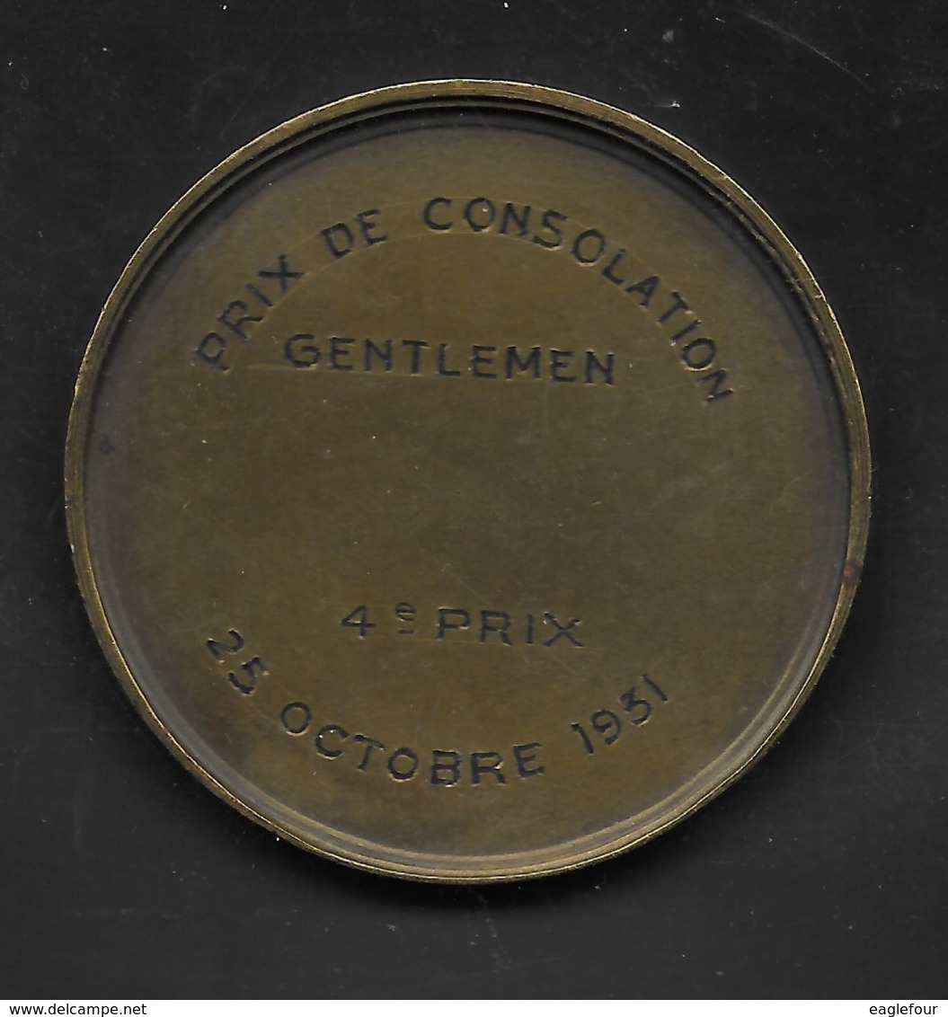 Jeton De Bronze De L'Association Des Rallyes De Fontainebleau Signée FF 1931 ** TTBE - Professionnels / De Société