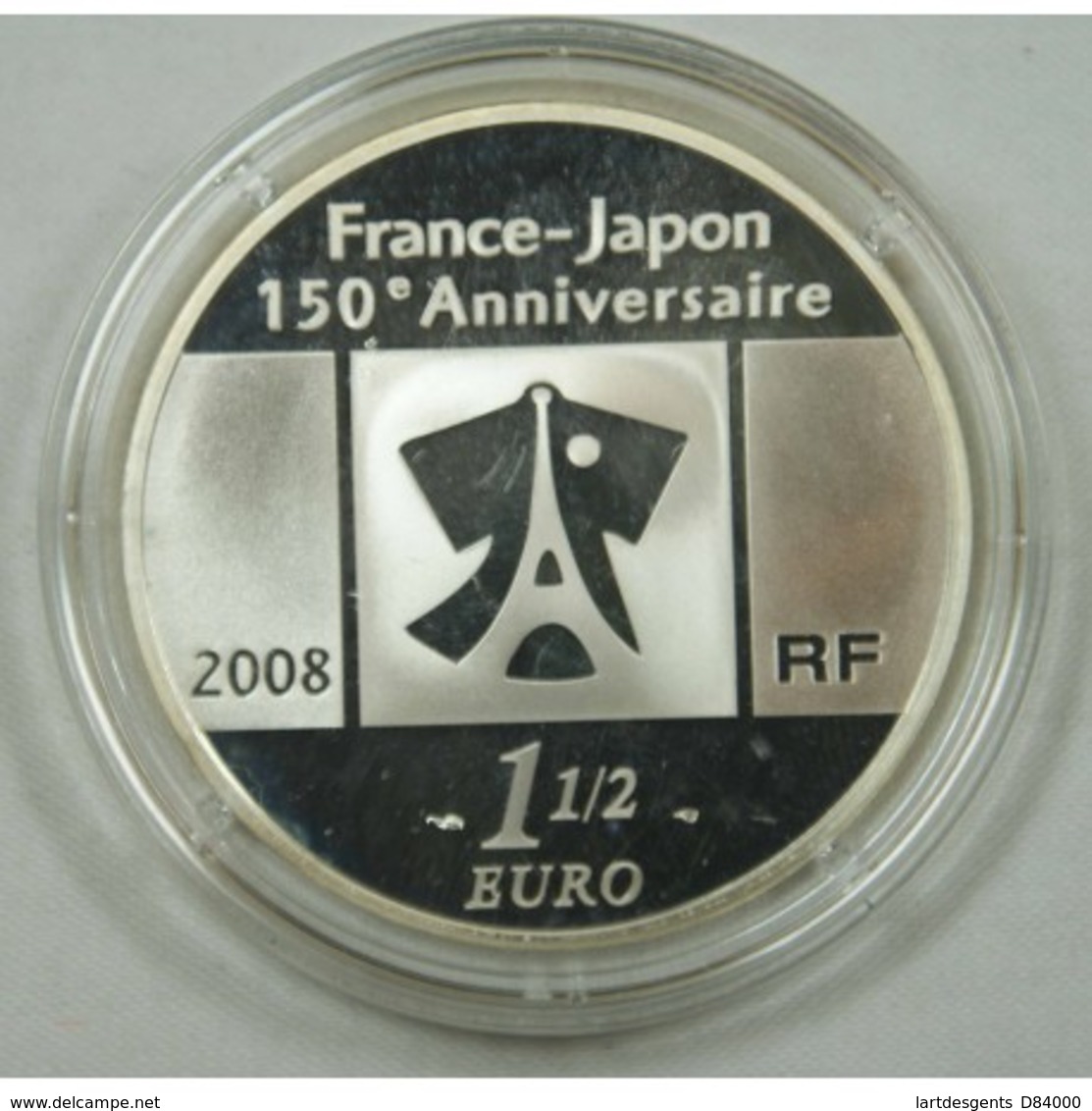 1 Euro 1/2 Argent 150 Ans De Relations FRANCE-JAPON 2008 - Frankreich