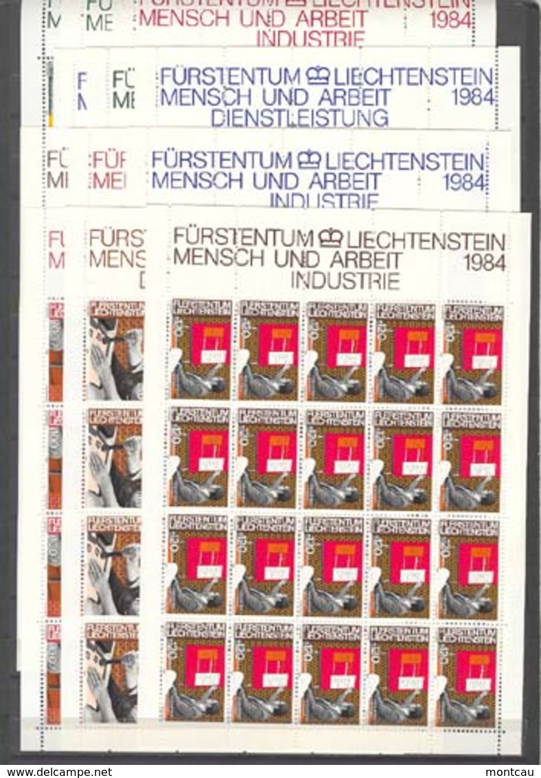 Liechtenstein 1984 - Industrias Y Oficios - Bloques & Hojas