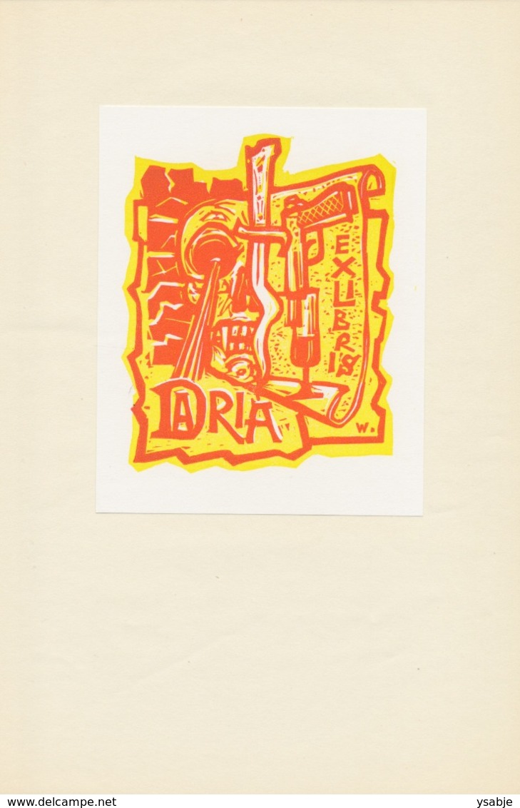 Ex Libris Daria - Remo Wolf (1912-2009) - Exlibris