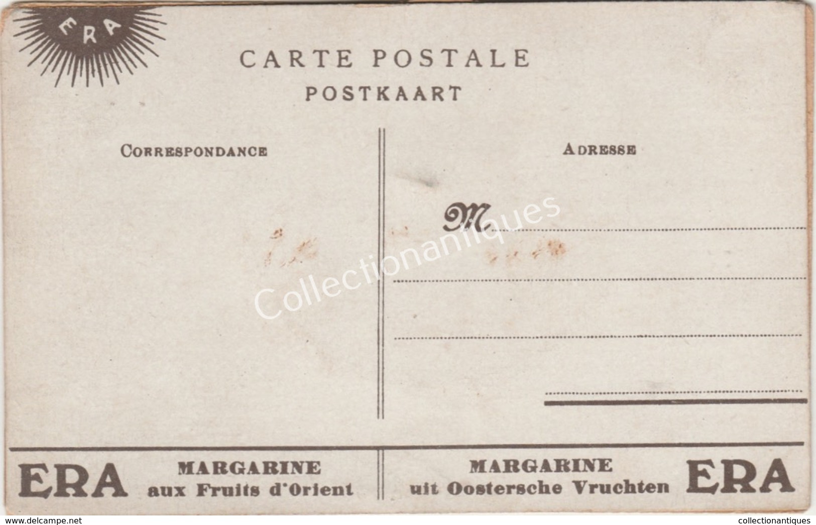 CPA Carte à Système - Publicité Margarine ERA  - Fonctionne - Magnifique ! - Cartoline Con Meccanismi