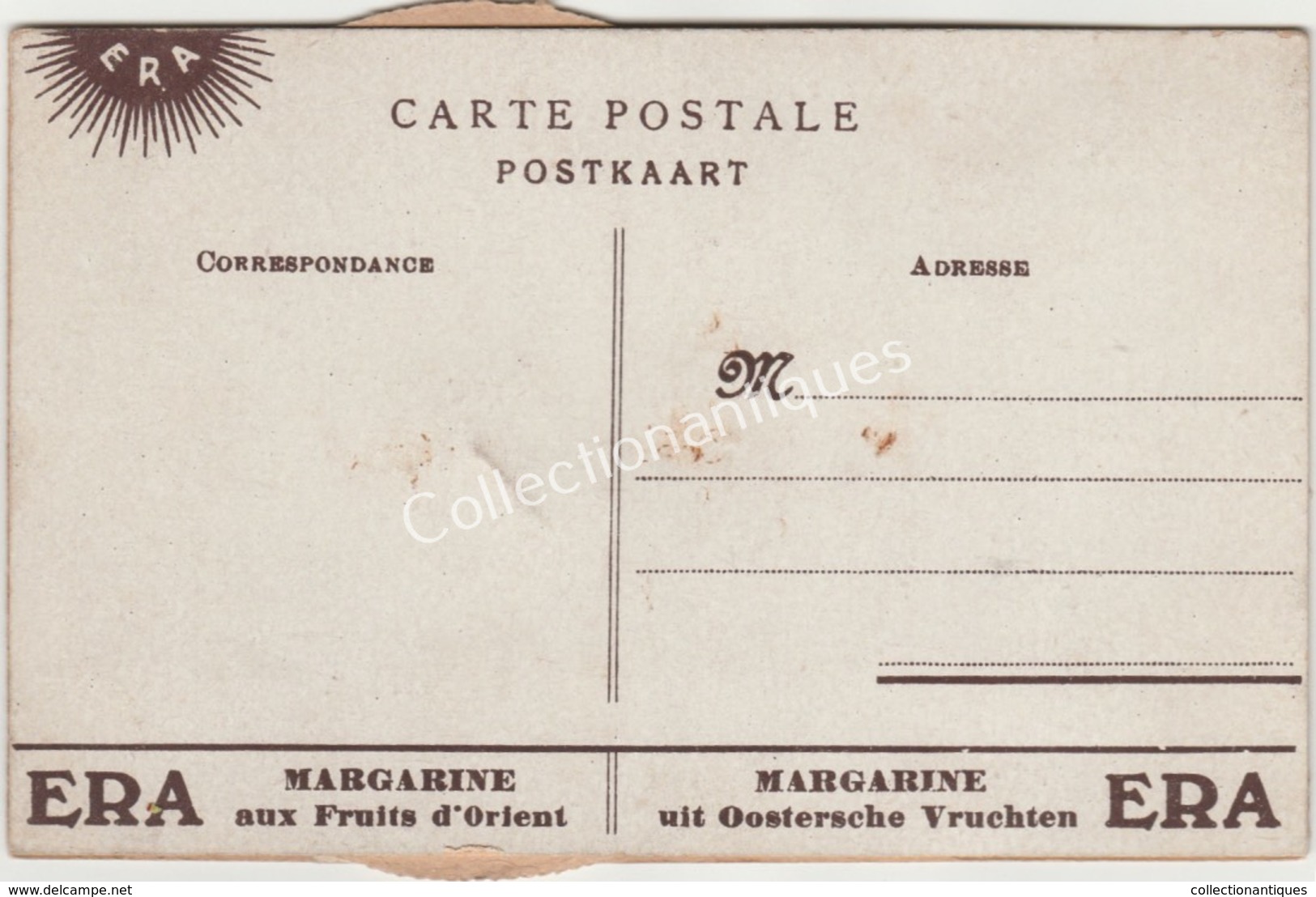 CPA Carte à Système - Publicité Margarine ERA  - Fonctionne - Magnifique ! - Cartoline Con Meccanismi