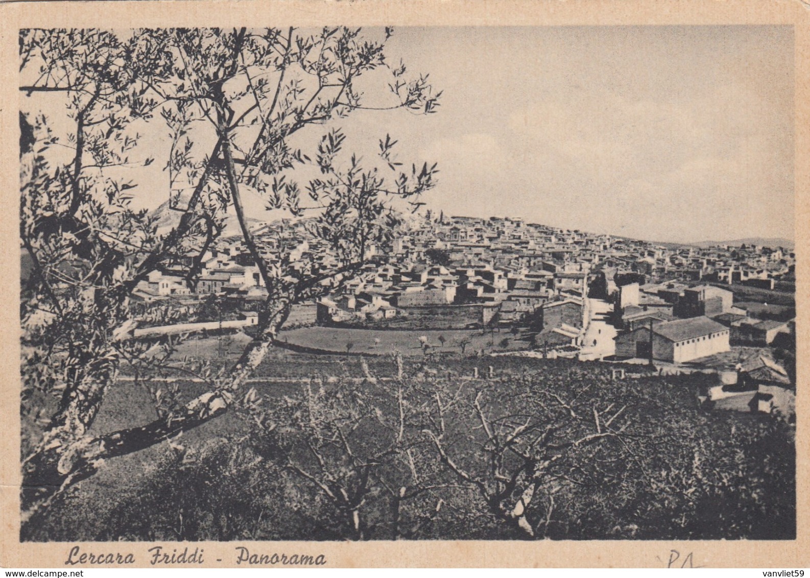 LERCARA FRIDDI-PALERMO-PANORAMA-CARTOLINA VIAGGIATA IL 3-8-1957 - Palermo