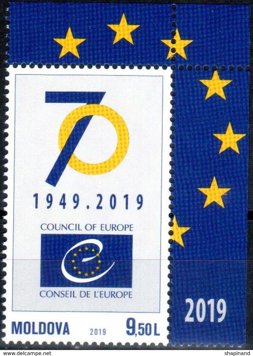 Moldova 2019 "70th Anniversary Of The Council Of Europe" 1v Quality:100% - Moldova