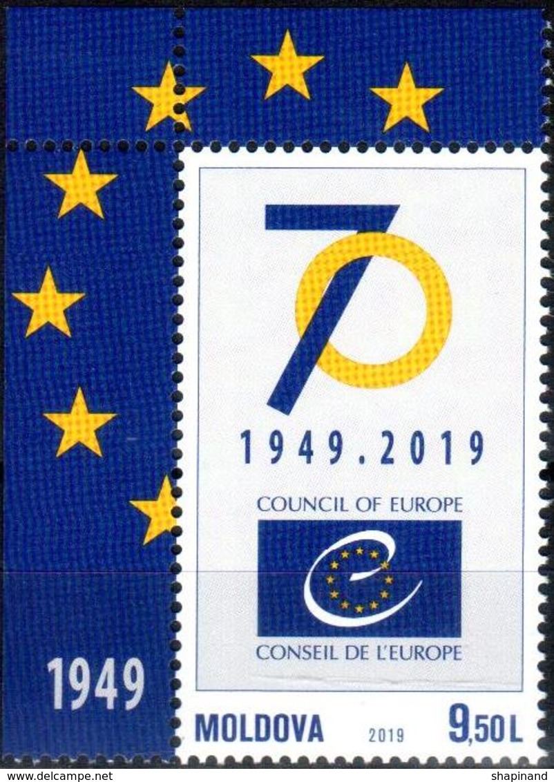 Moldova 2019 "70th Anniversary Of The Council Of Europe" 1v Quality:100% - Moldova