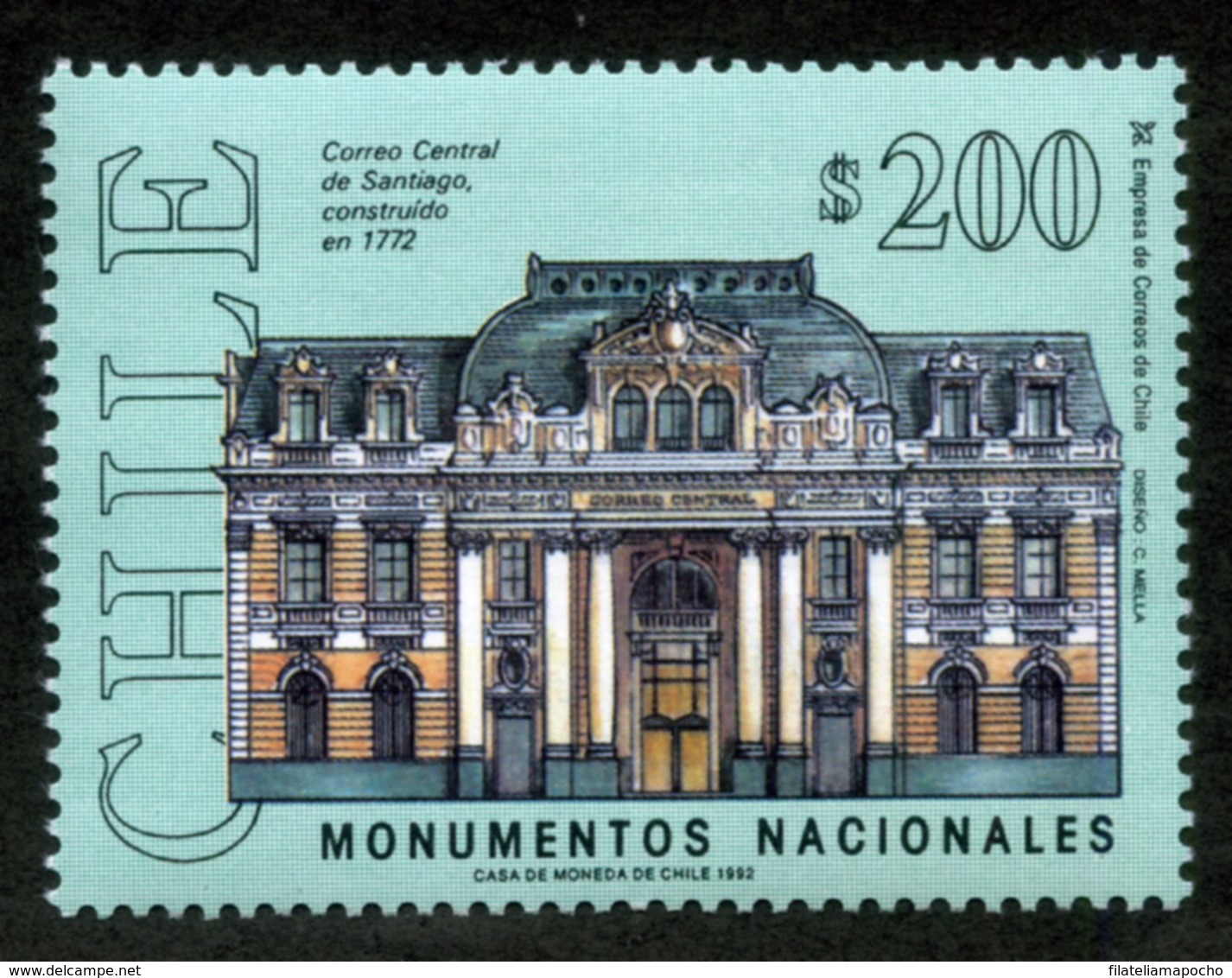 CHILE ESTAMPILLAS: "MONUMENTOS NACIONALES” – 1992. - Chile