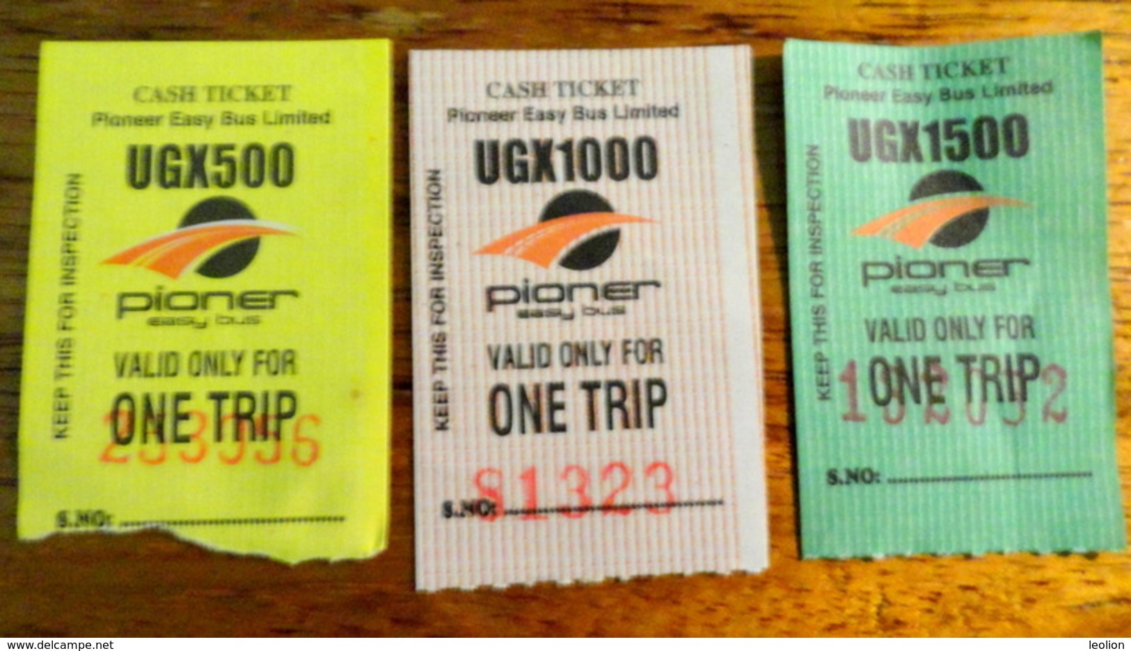 UGANDA Kampala 3x City Bus Tickets 2019 Ouganda - Monde