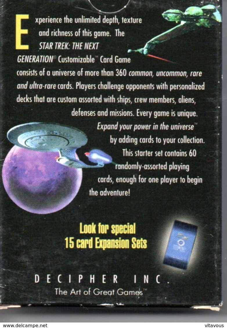 Jeu De60  Cartes STAR TREK Playling Cards Game - The Next Generation Limited Edition - Altri & Non Classificati
