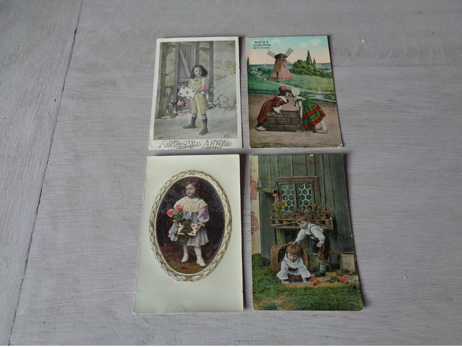 Beau lot de 60 cartes postales de fantaisie enfants  enfant      Mooi lot van 60 postkaarten van fantasie kinderen  kind