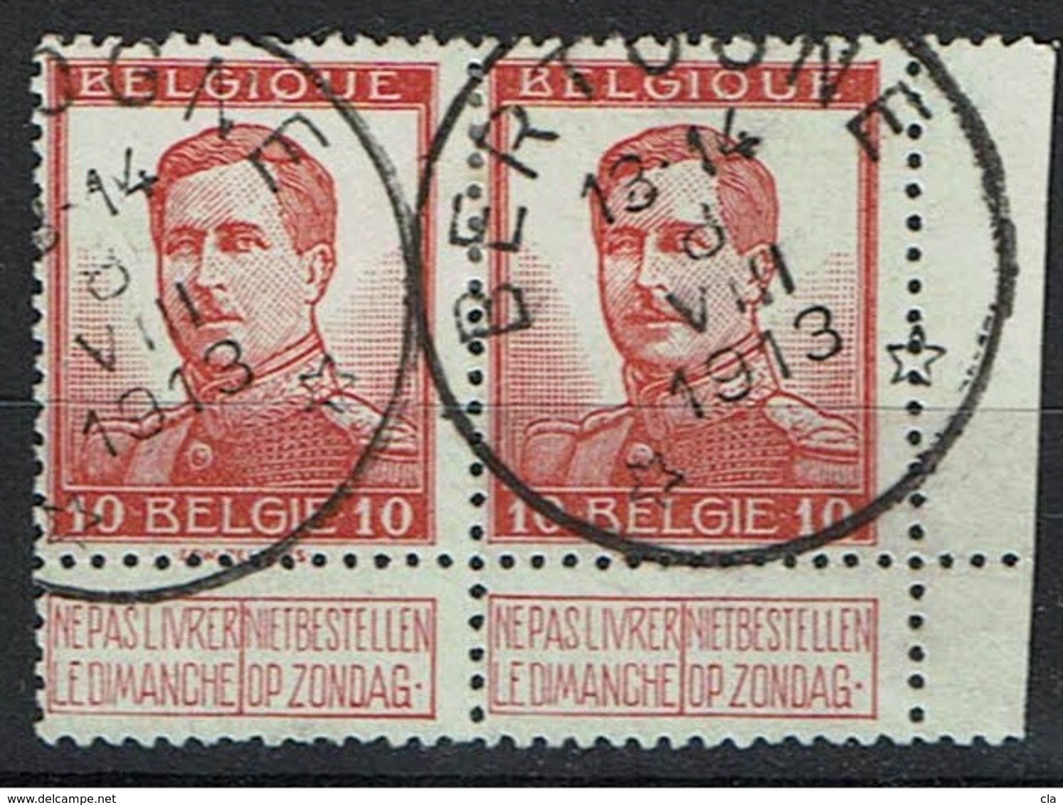 118 Paire  Obl Relais  Bertogne  + 8 X 2 - 1912 Pellens